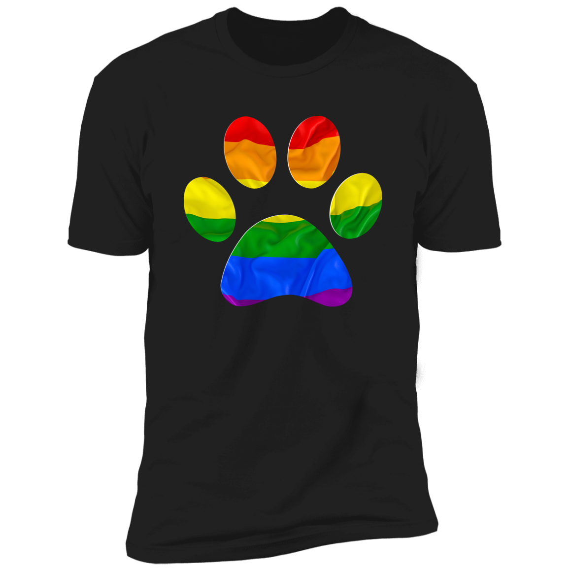 Pride Paw Pride T-shirt, Paw Pride Dog Shirt for humans, in black