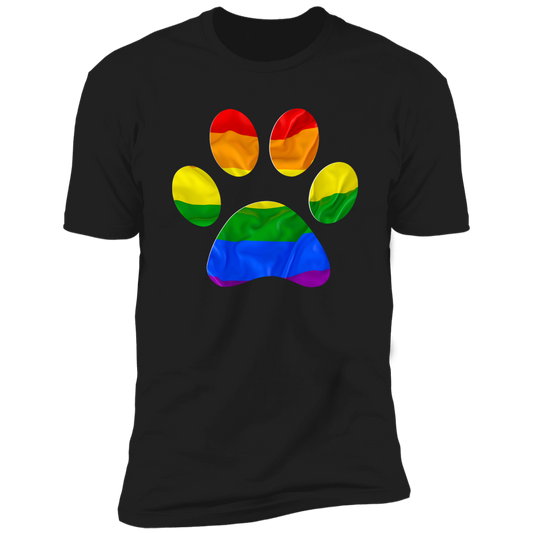 Pride Paw Pride T-shirt, Paw Pride Dog Shirt for humans, in black