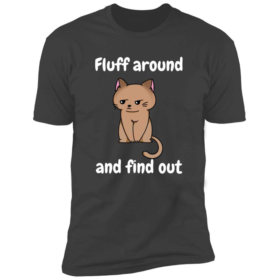 Fluff Around and Find Out Cat Shirt, funny cat shirt, funny cat shirt for humans, in heavy metal gray