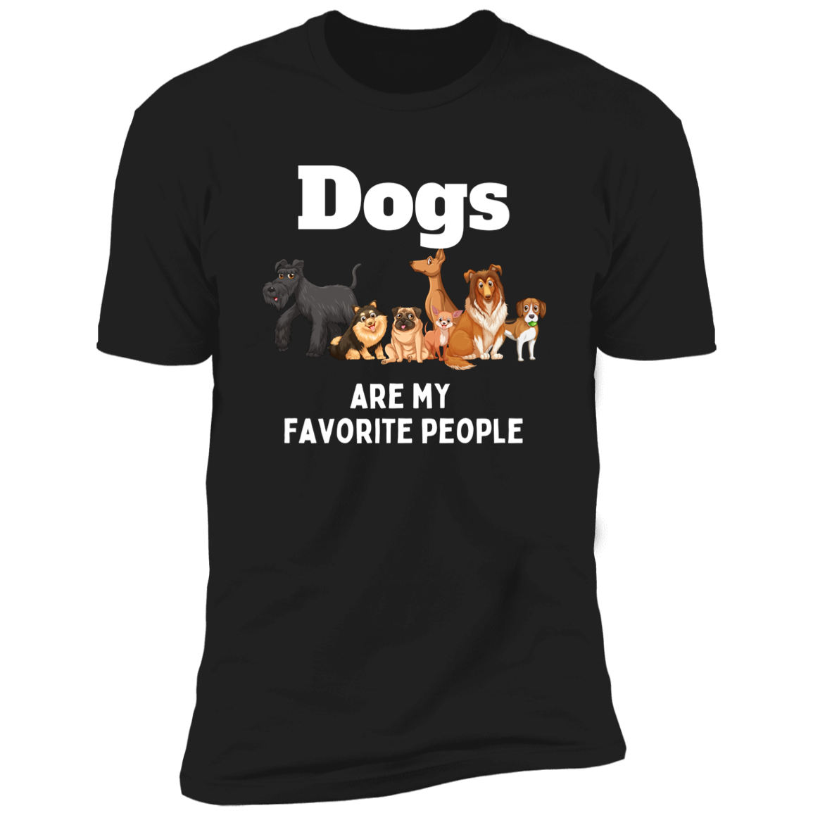 Dogs Are My Favorite People t-shirt, dog shirt for humans, in black