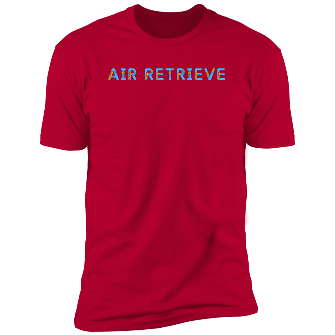Air Retrieve Pride Dock diving t-shirt, dog pride air retrieve dock diving shirt for humans, in red