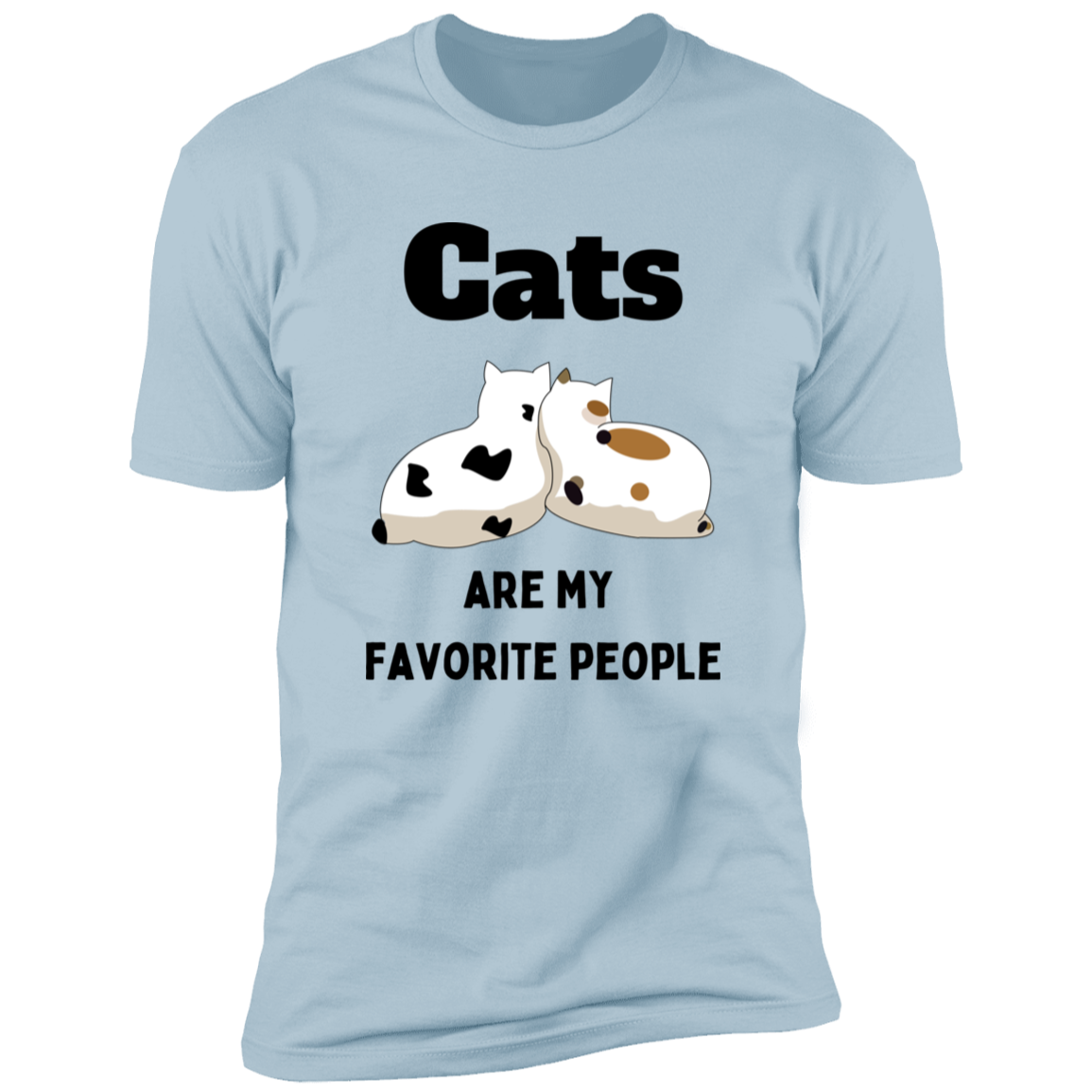 Cats Are My Favorite People T-shirt, Cat Shirt for humans, in light blue