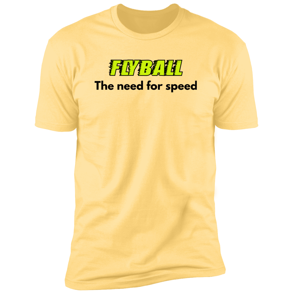 Flyball The Need For Speed dog shirt, dog shirt for humans, sporting dog shirt, in banana cream