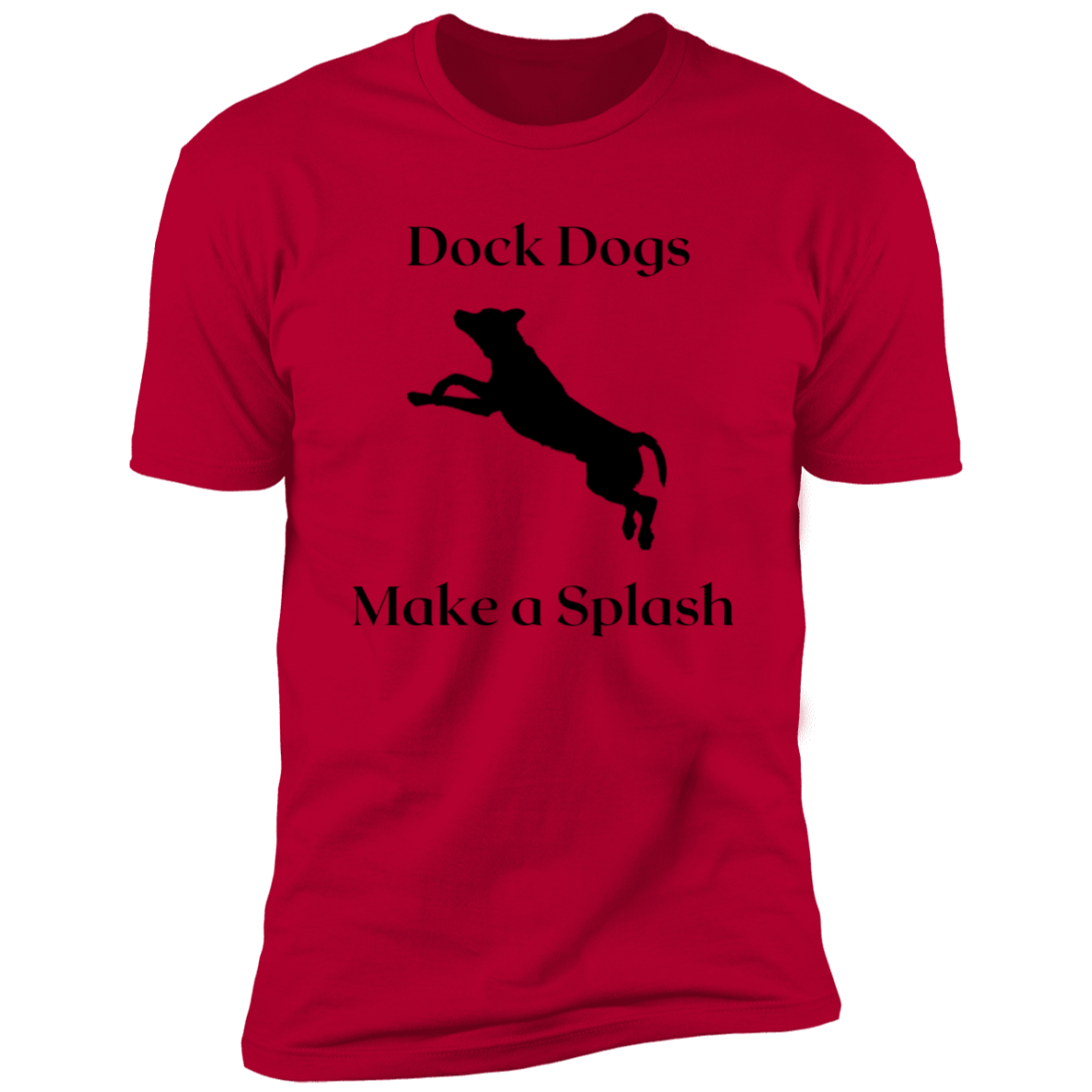 Dock Dogs Make a Splash Dock Diving t-shirt, Dock diving shirt, in red