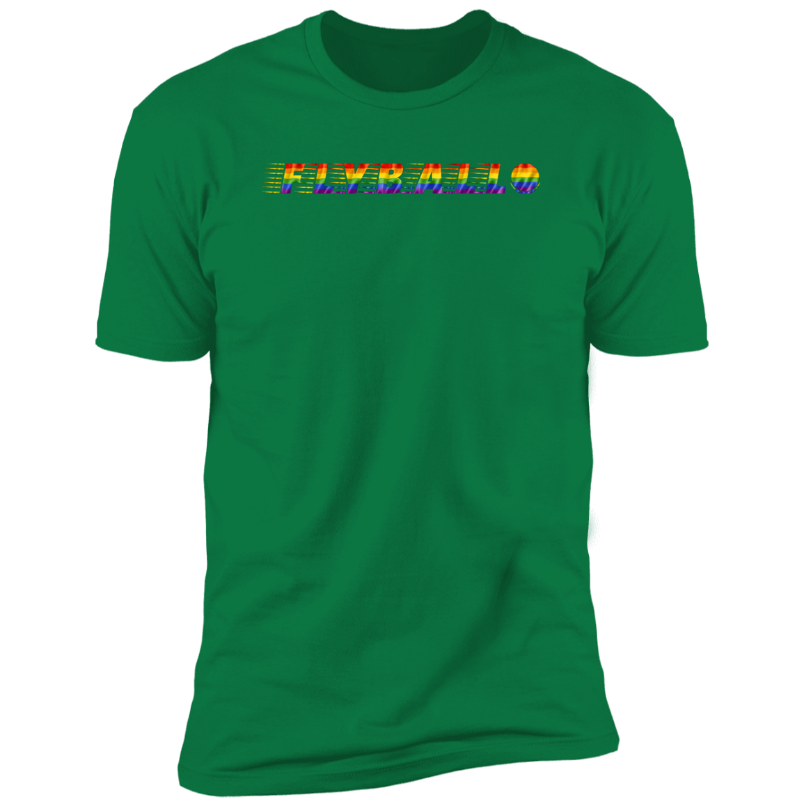 Flyball pride t-shirt, dog pride dog flyball shirt for humans, in kelly green