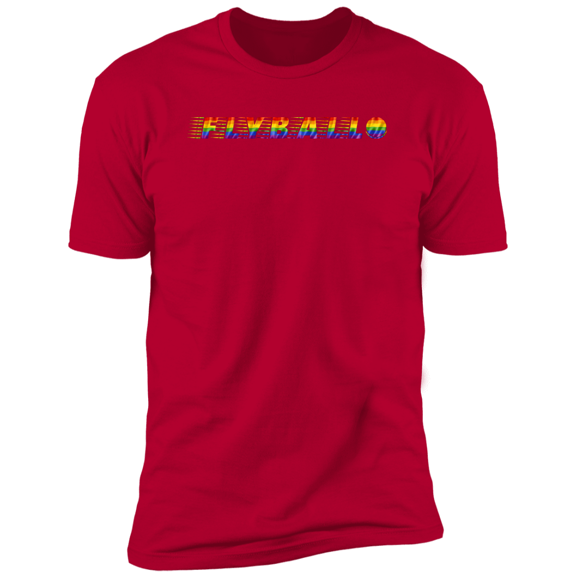 Flyball pride t-shirt, dog pride dog flyball shirt for humans, in red