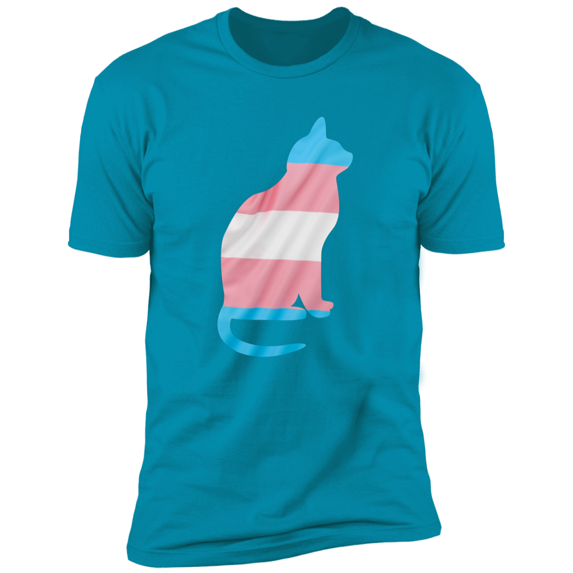 Trans Pride Cat Pride T-shirt, Trans Pride Cat Shirt for humans, in turquoise