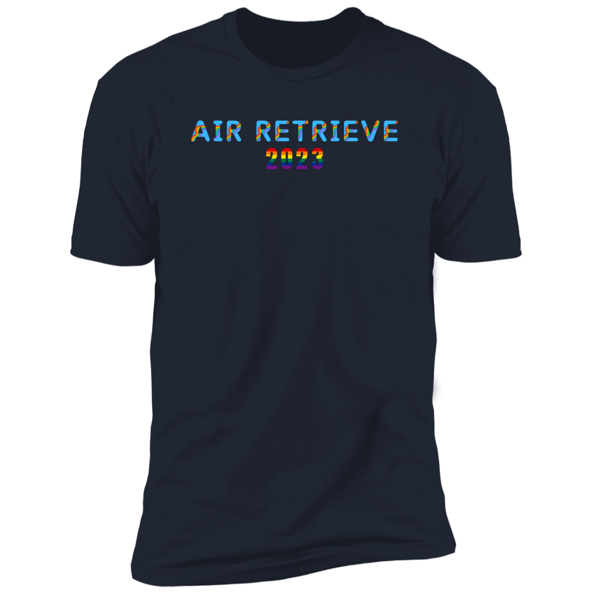 Air Retrieve 2023 Pride Dock diving t-shirt, dog pride air retrieve dock diving shirt for humans, in navy blue
