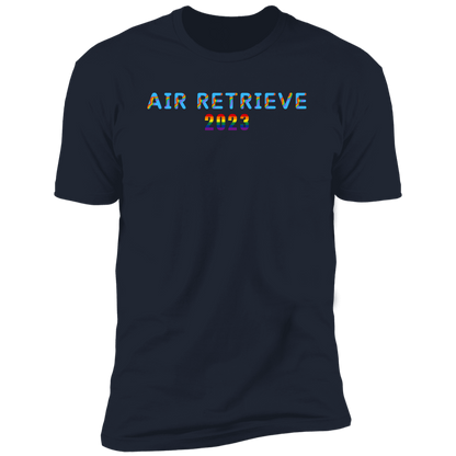 Air Retrieve 2023 Pride Dock diving t-shirt, dog pride air retrieve dock diving shirt for humans, in navy blue
