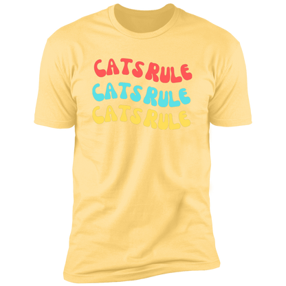 Cats Rule T-shirt, Cat Shirt for humans, in banana cream