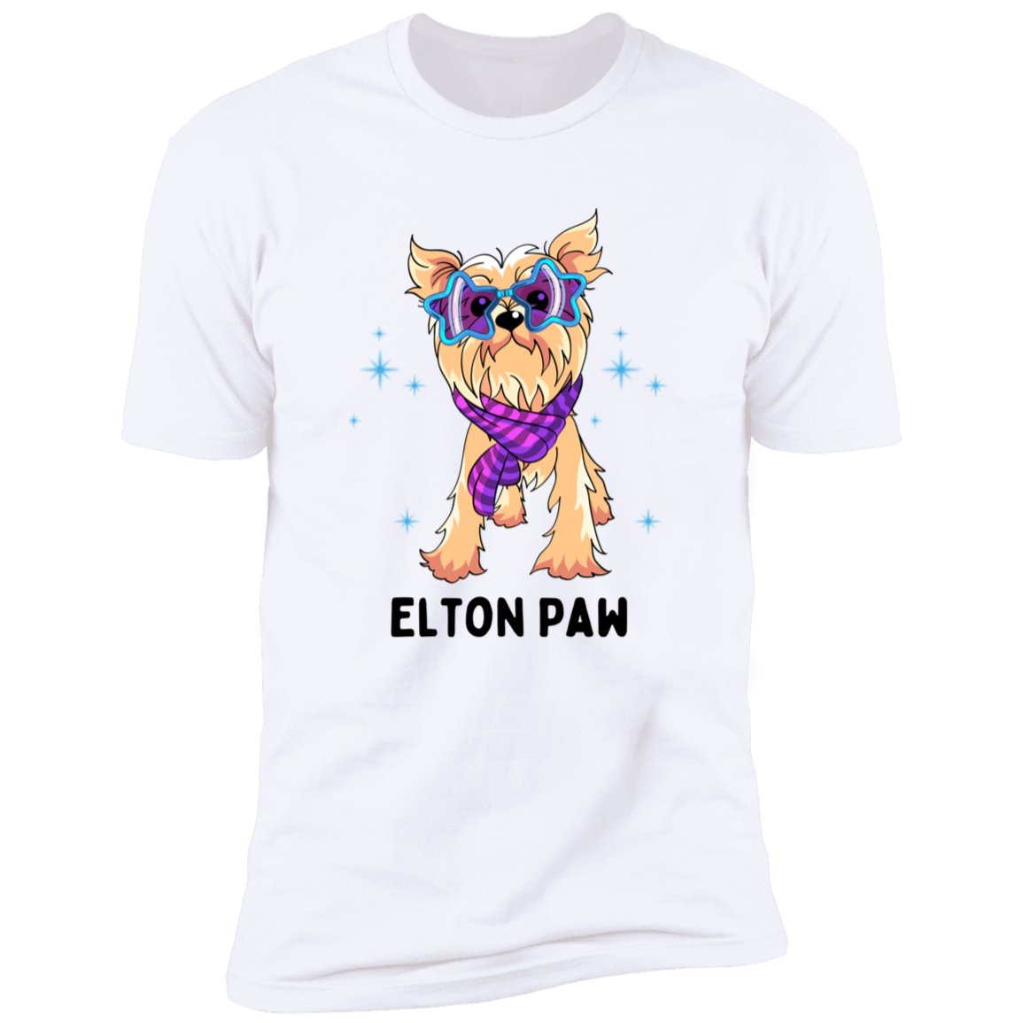 Elton Paw Dog Shirt, Funny dog shirt for humans, Dog mom shirt, dog dad shirt, in white