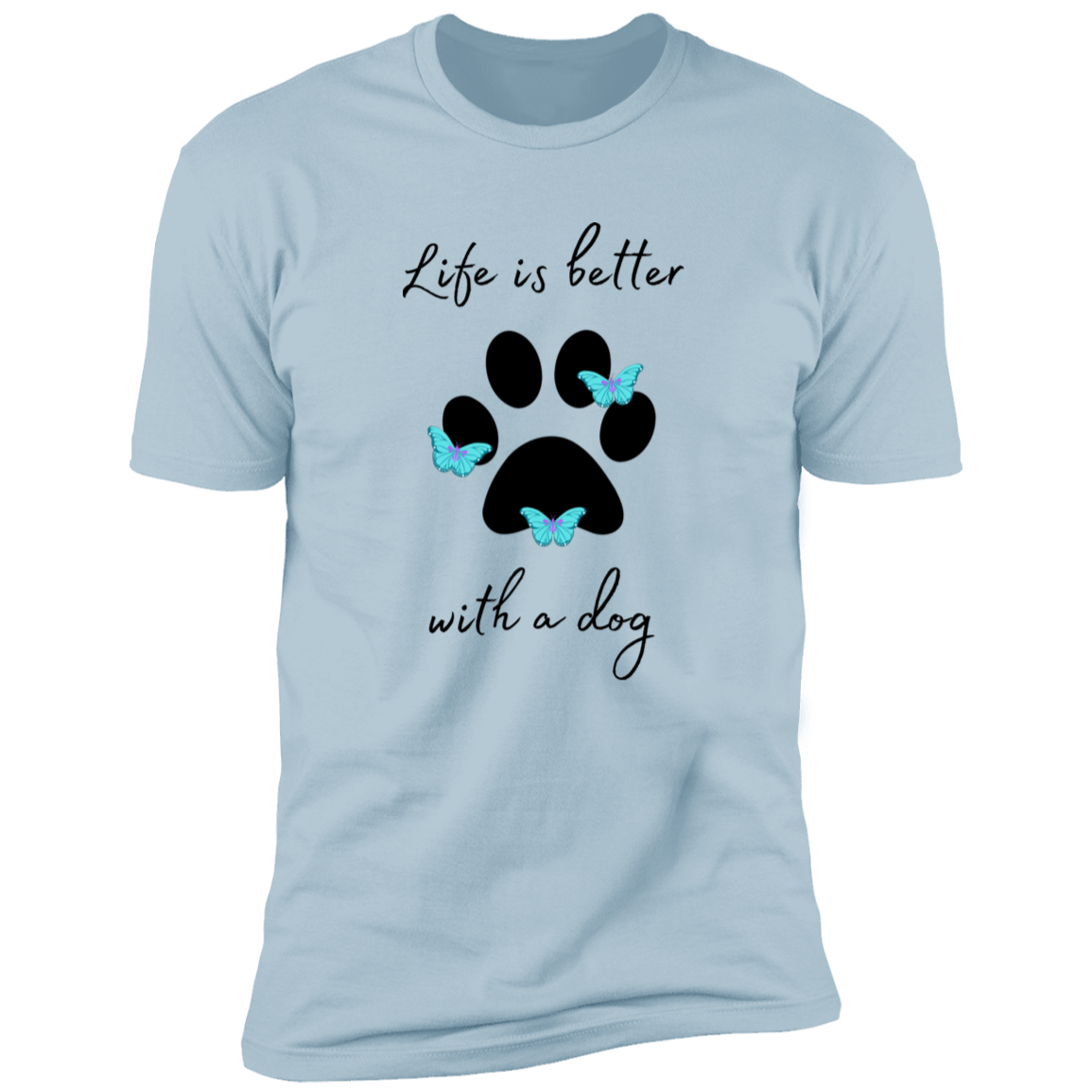 Kitt-Tea T-Shirt, kitty tea shirt, Cat Shirt for humans, funny cat shirt, in light blue