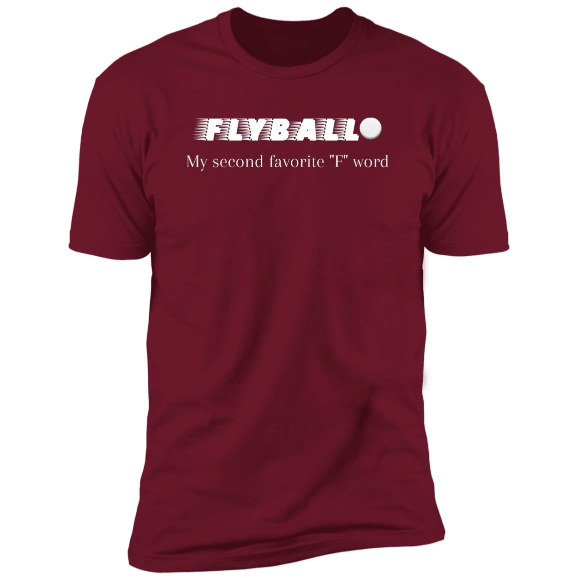 Flyball My second favorite 'f' word flyball t-shirt, dog shirt for humans, sporting dog shirt, in cardinal red