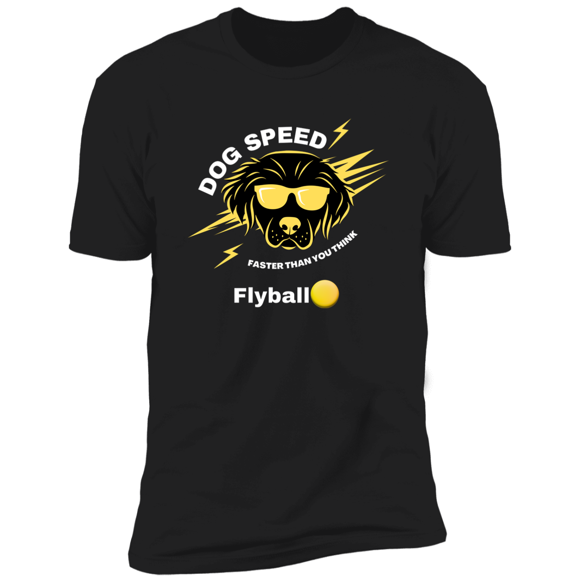 Dog Speed Faster Than You Think Flyball T-shirt, Flyball shirt dog shirt for humans, in black