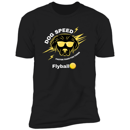 Dog Speed Faster Than You Think Flyball T-shirt, Flyball shirt dog shirt for humans, in black