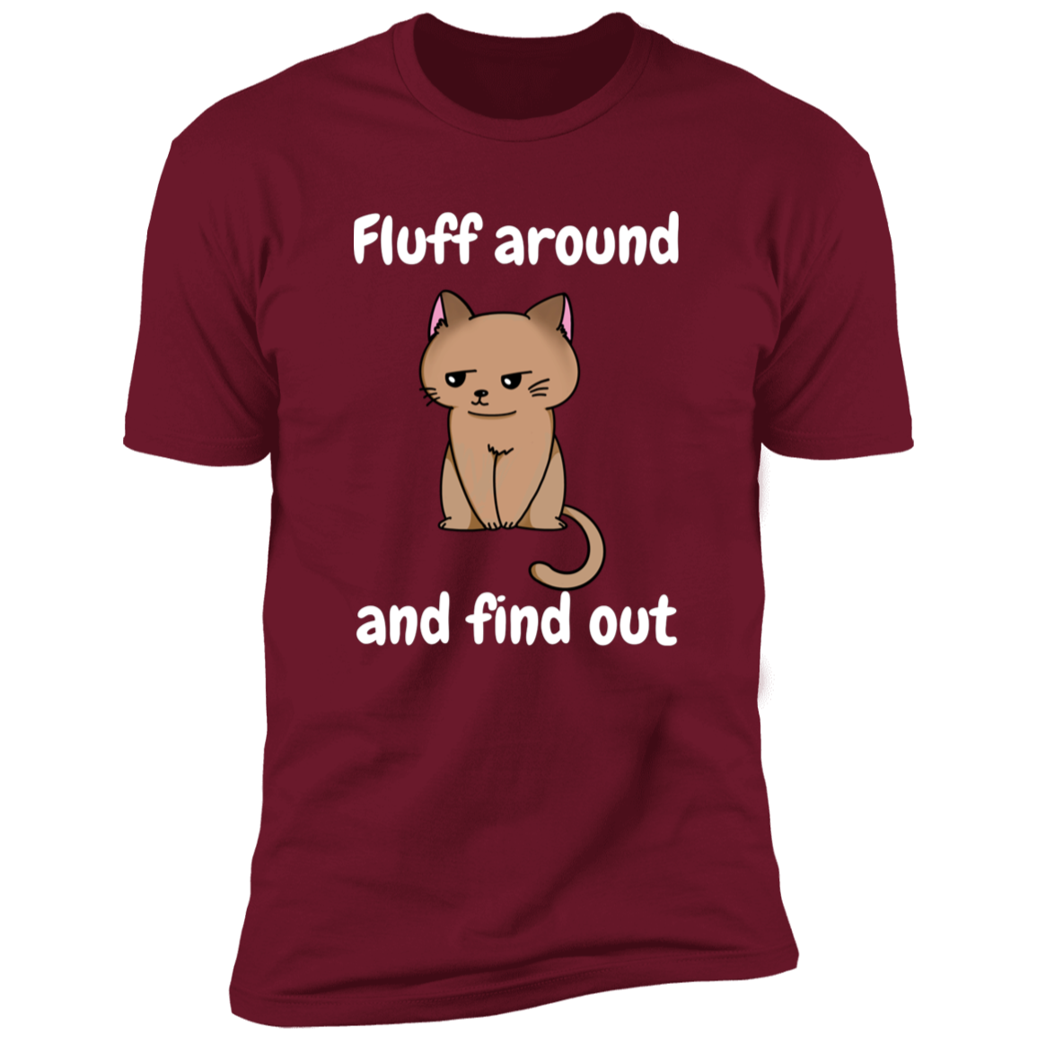 Fluff Around and Find Out Cat Shirt, funny cat shirt, funny cat shirt for humans, in cardinal red