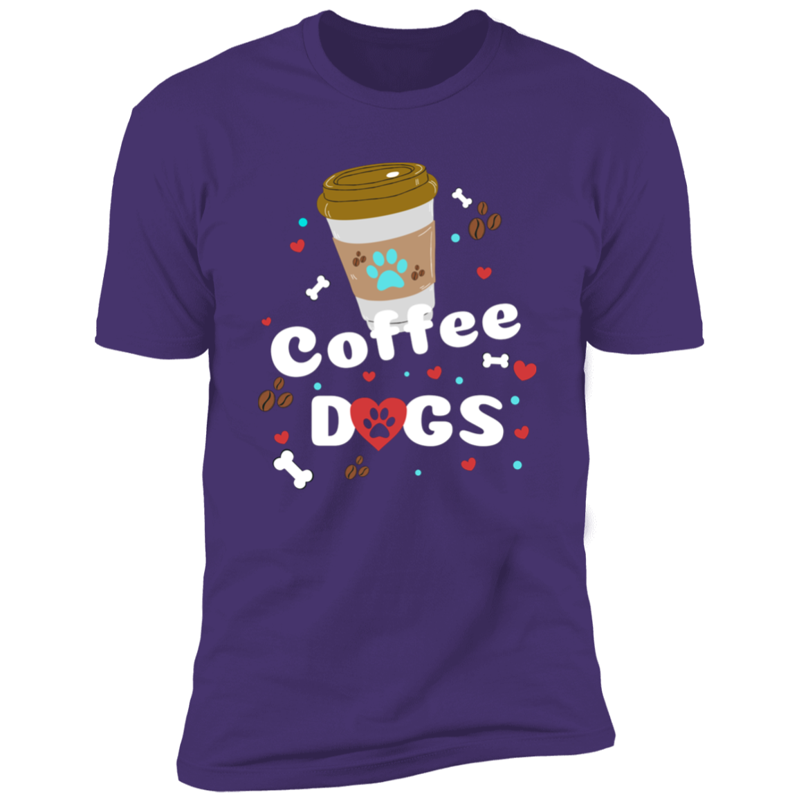 To go Coffee Dogs T-shirt, Dog Shirt for humans, purple rush