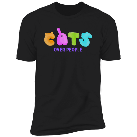 Cats Over People T-shirt, Cat Shirt for humans, in black 