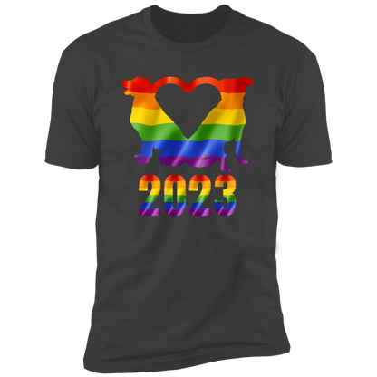 Dog Pride 2023, dog pride dog shirt for humans, in heavy metal gray