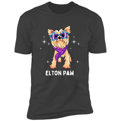 Elton Paw Dog Shirt, Funny dog shirt for humans, Dog mom shirt, dog dad shirt, in heavy metal gray