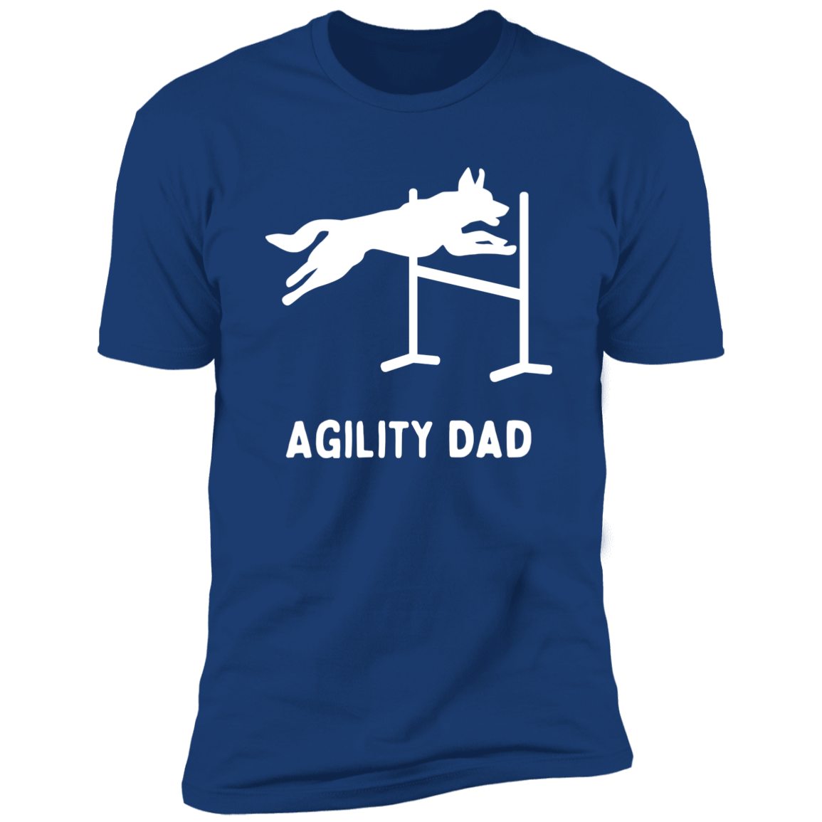Agility Dad Agility Dog Dog T-Shirt for humans, in royal blue