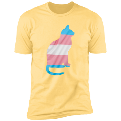 Trans Pride Cat Pride T-shirt, Trans Pride Cat Shirt for humans, in banana cream