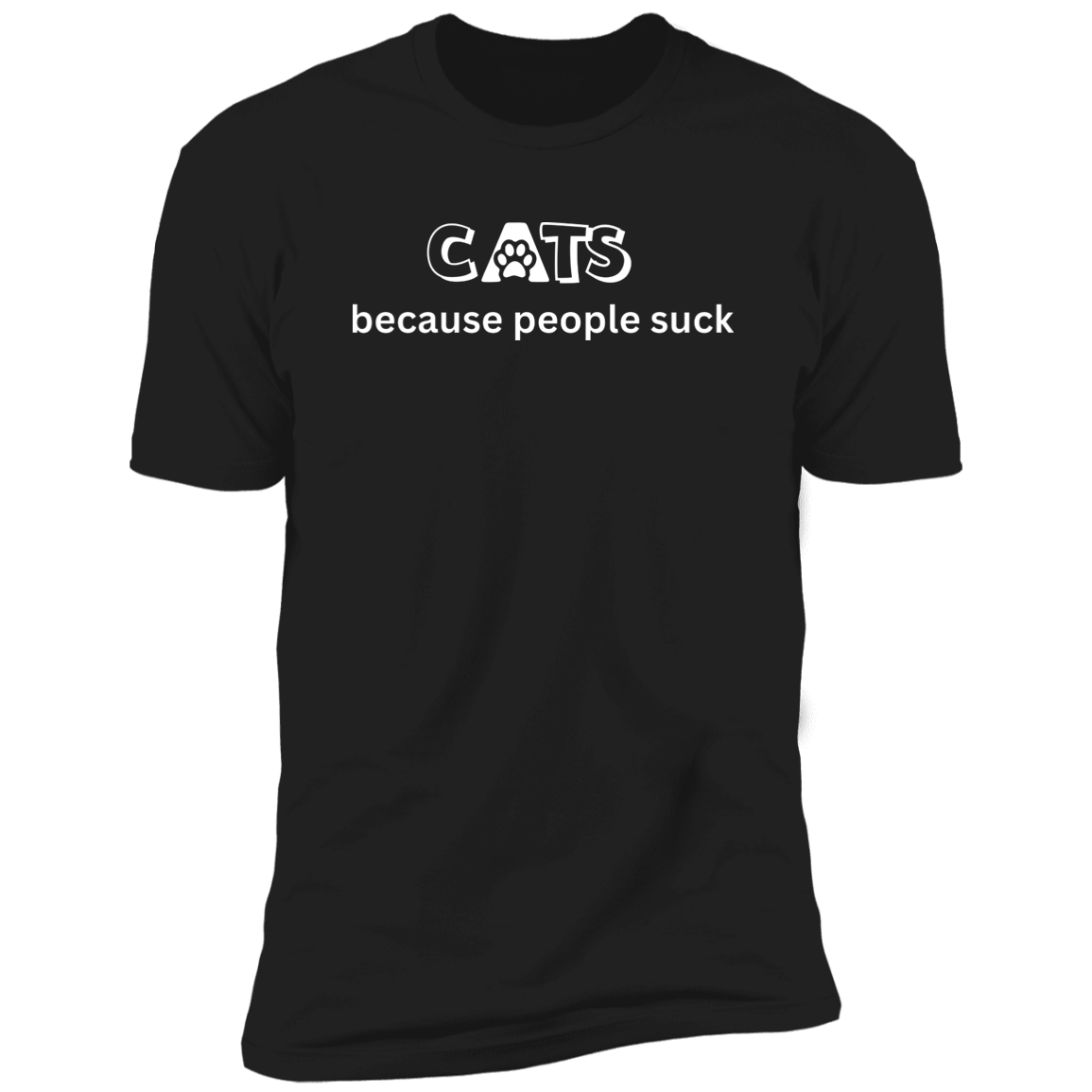 Cats Because People Suck T-shirt, Cat Shirt for humans, in black 
