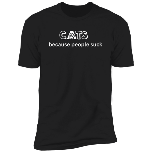 Cats Because People Suck T-shirt, Cat Shirt for humans, in black 