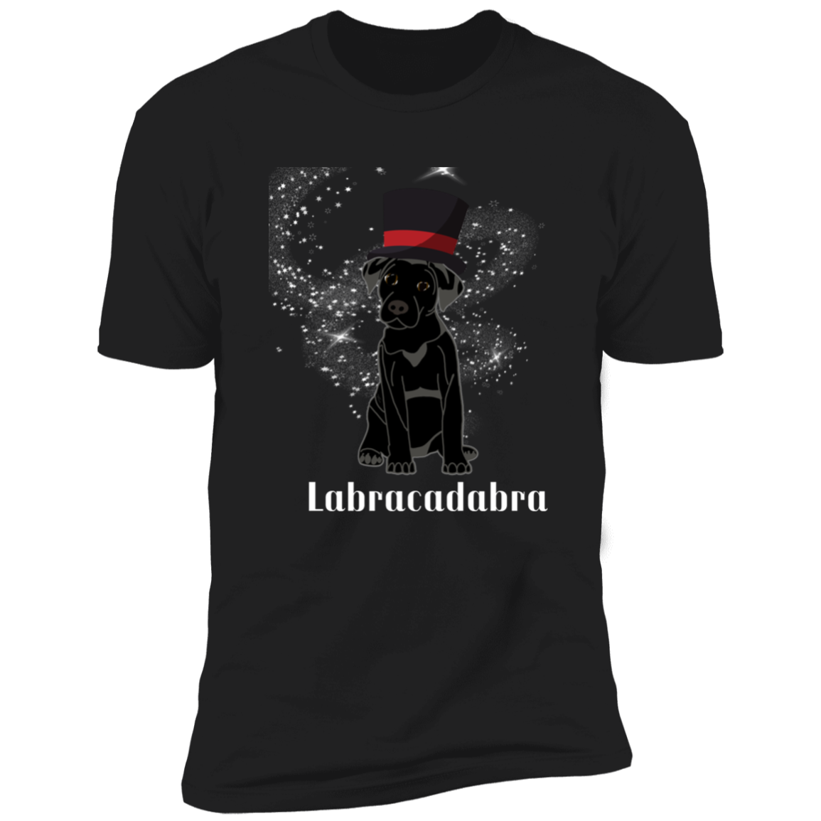 Labracadabra funny dog shirt, funny dog shirt for humans, funny labrador shirt. in black