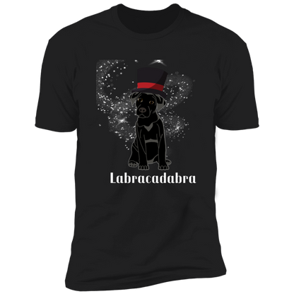 Labracadabra funny dog shirt, funny dog shirt for humans, funny labrador shirt. in black