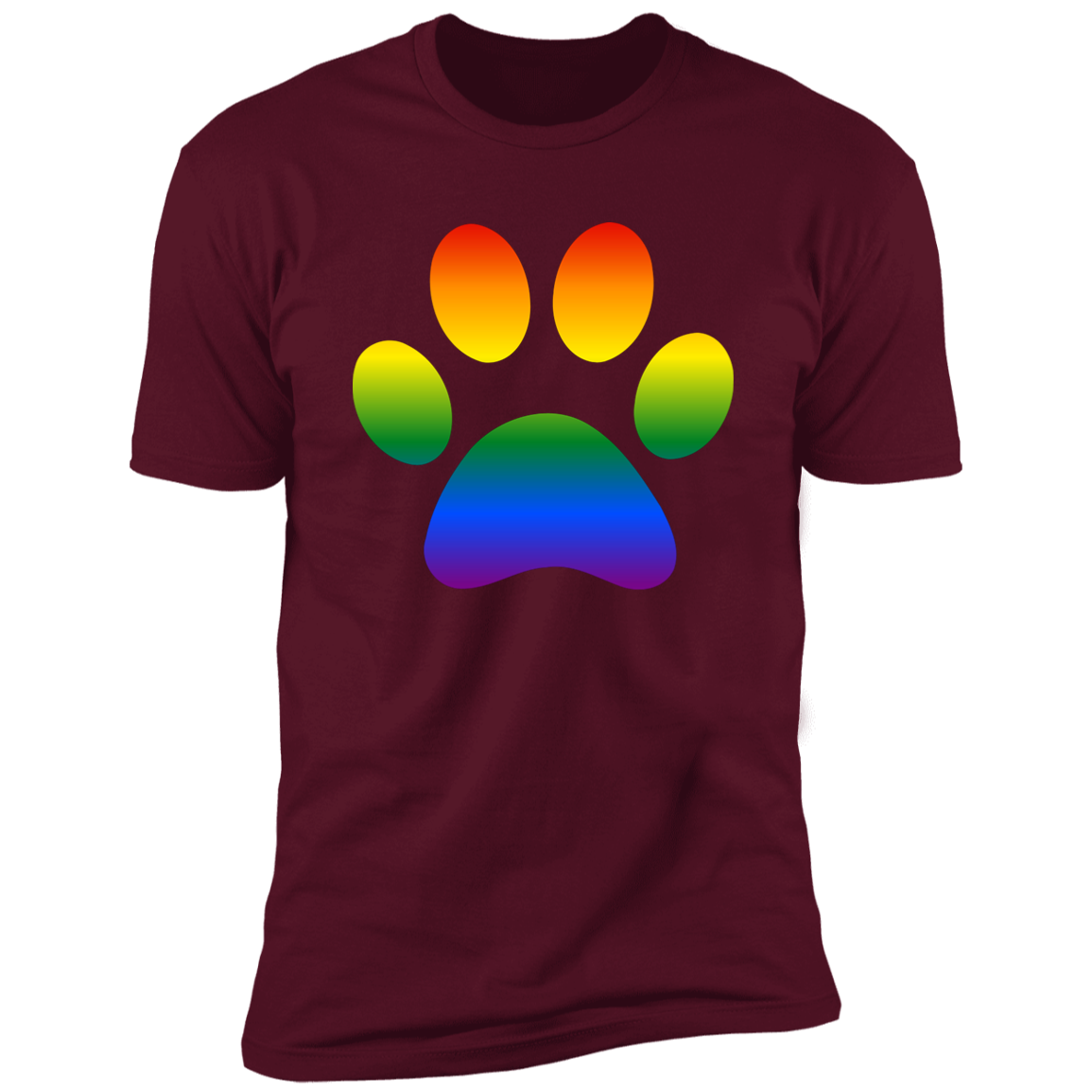 Dog paw Pride, Dog Pride shirt for humas, in maroon