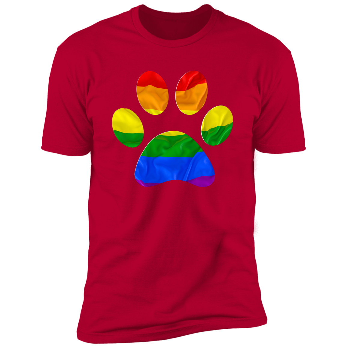Pride Paw Pride T-shirt, Paw Pride Dog Shirt for humans, in red