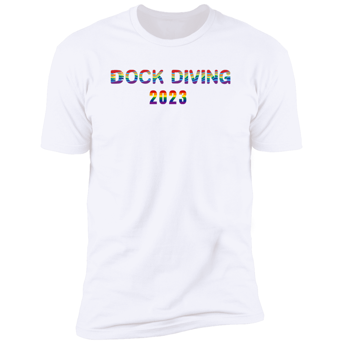 Dock Diving Pride 2023 Dock diving t-shirt, dog pride dock diving shirt for humans, in white