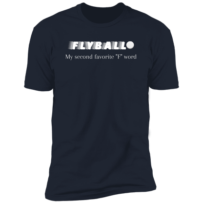 Flyball My second favorite 'f' word flyball t-shirt, dog shirt for humans, sporting dog shirt, in navy blue