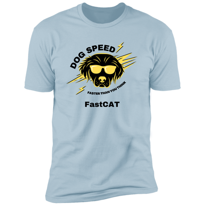 Dog Speed Faster Than You Think FastCAT T-shirt, FastCAT shirt dog shirt for humans, in light blue