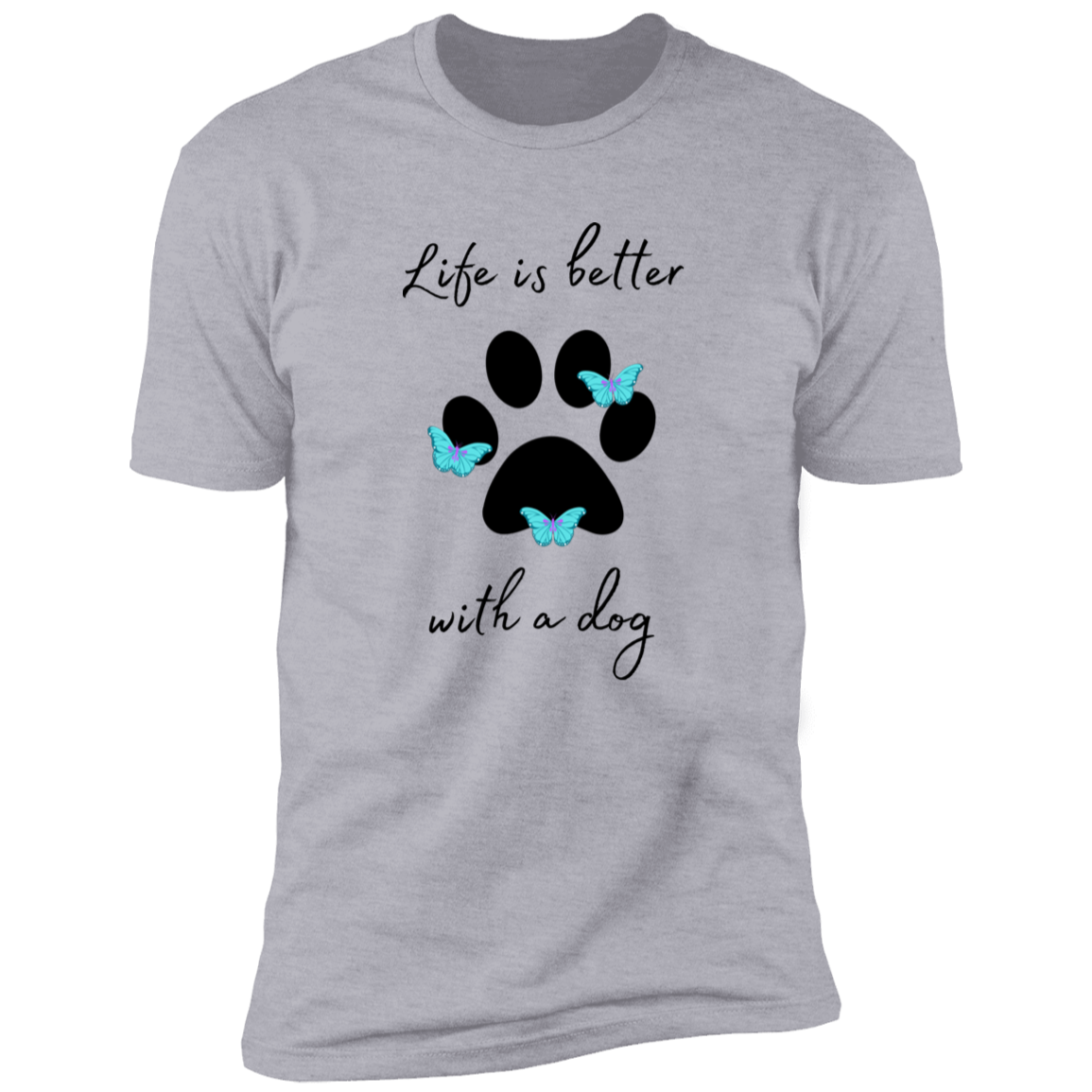 Kitt-Tea T-Shirt, kitty tea shirt, Cat Shirt for humans, funny cat shirt, in light heather gray