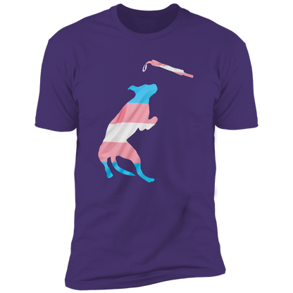 Trans Pride Dock Diving Pride T-shirt, Trans Pride Docking Diving Dog Shirt for humans, in purple rush