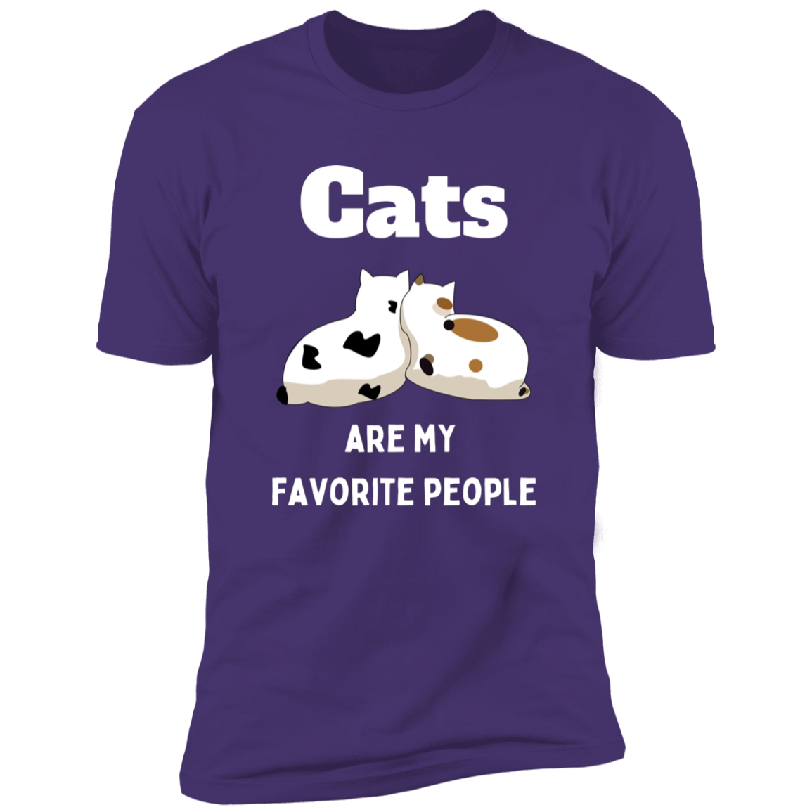 Cats Are My Favorite People T-shirt, Cat Shirt for humans, in purple rush