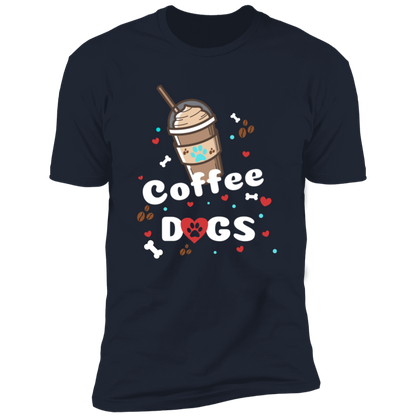Blended Coffee Dogs T-shirt, Dog Shirt for humans, in navy blue