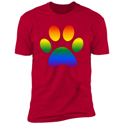 Dog paw Pride, Dog Pride shirt for humas, in red