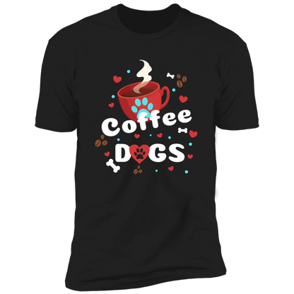 Coffee Dogs T-shirt, Dog Shirt for humans, in black 