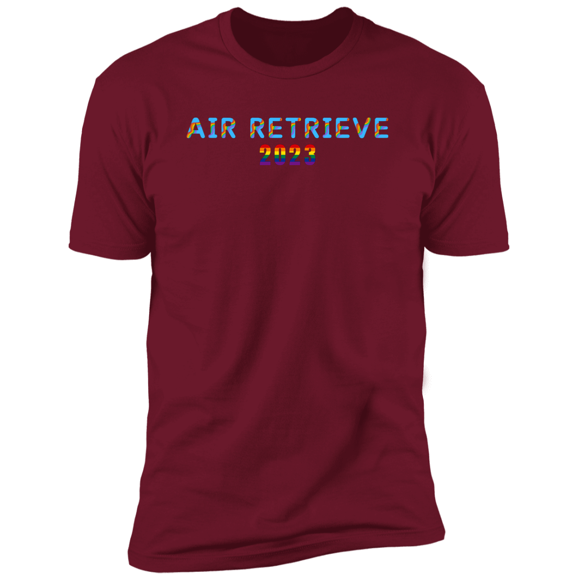 Air Retrieve 2023 Pride Dock diving t-shirt, dog pride air retrieve dock diving shirt for humans, in cardinal red