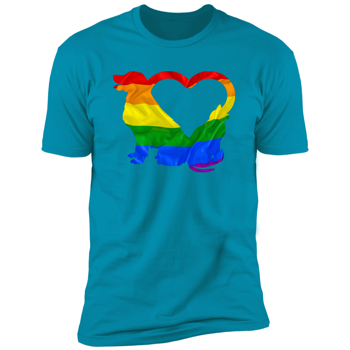 Cat and Dog Pride, Cat Dog Pride shirt for humas, in turquoise