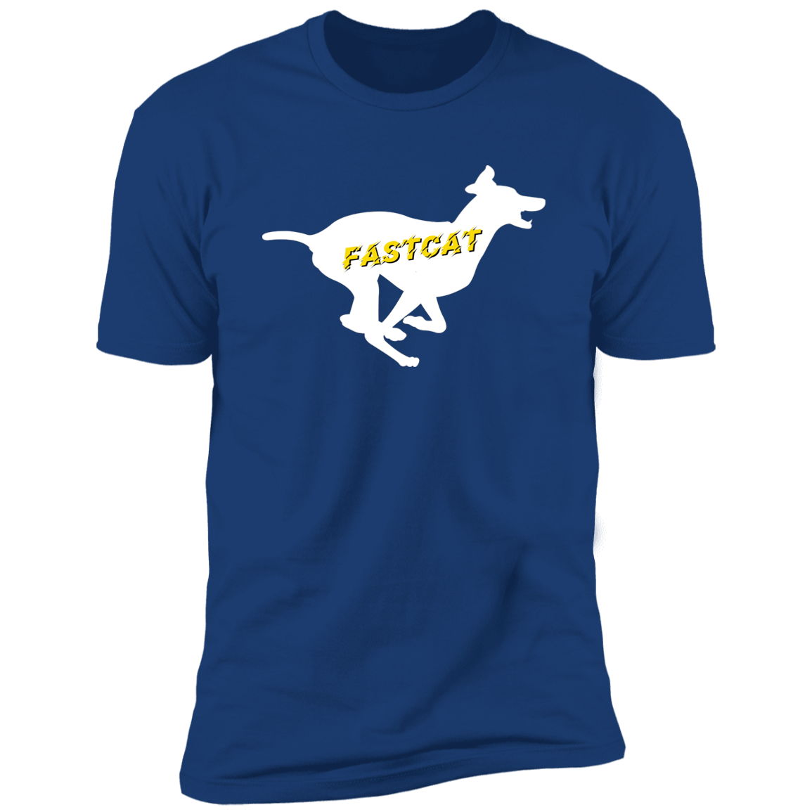 FastCAT Dog T-shirt, sporting dog t-shirt for humans, FastCAT t-shirt, in royal blue