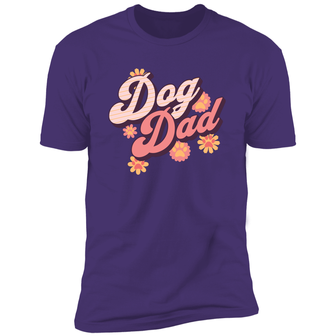 Retro Dog Dad t-shirt, Dog dad shirt, Dog T-shirt for humans, in purple rush