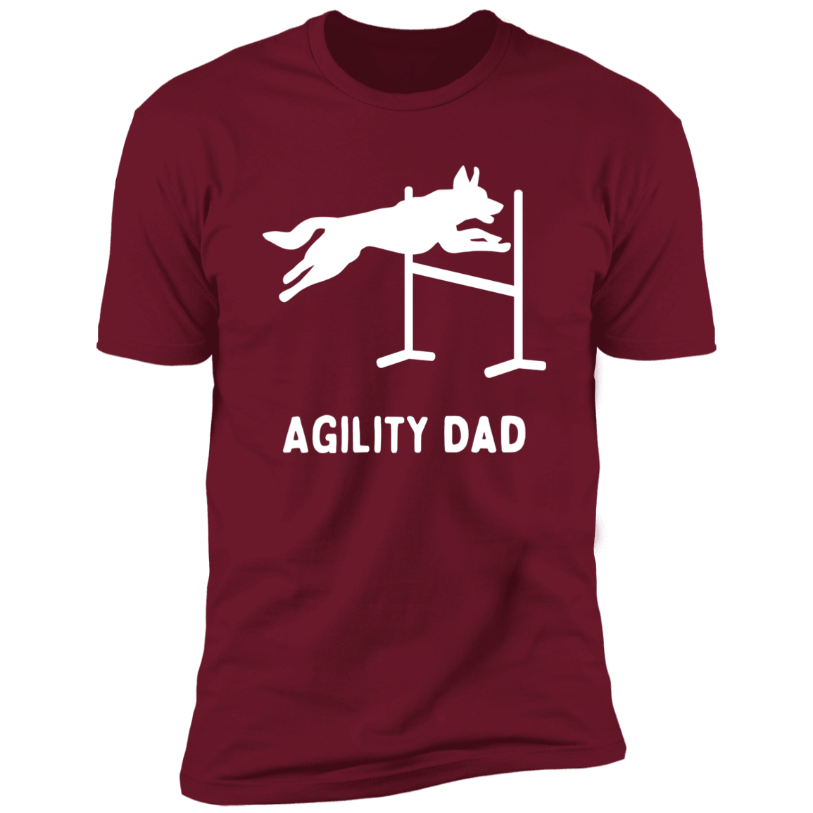 Agility Dad Agility Dog Dog T-Shirt for humans, in cardinal red