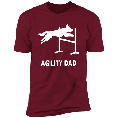 Agility Dad Agility Dog Dog T-Shirt for humans, in cardinal red
