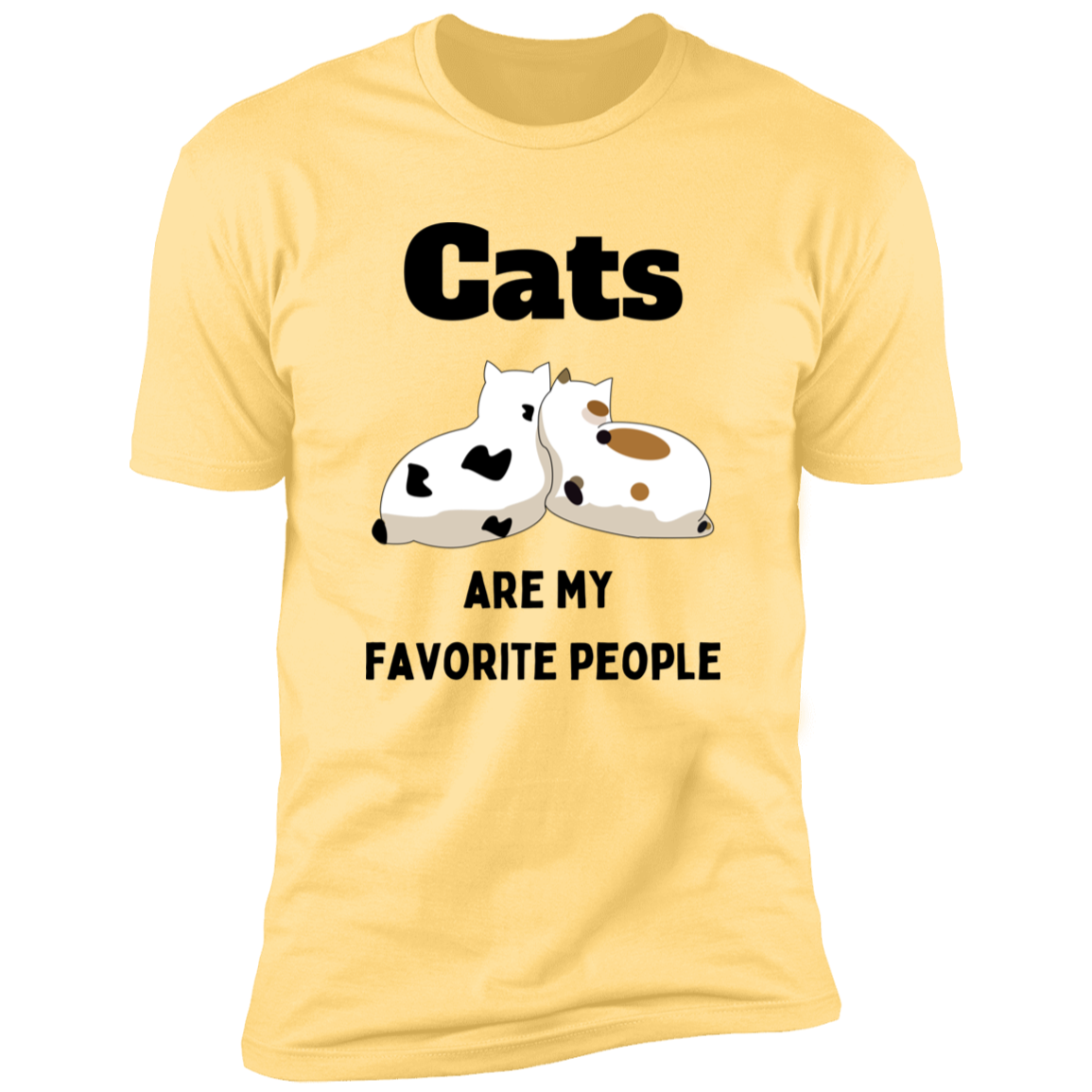 Cats Are My Favorite People T-shirt, Cat Shirt for humans, in banana cream