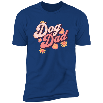Retro Dog Dad t-shirt, Dog dad shirt, Dog T-shirt for humans, in royal blue