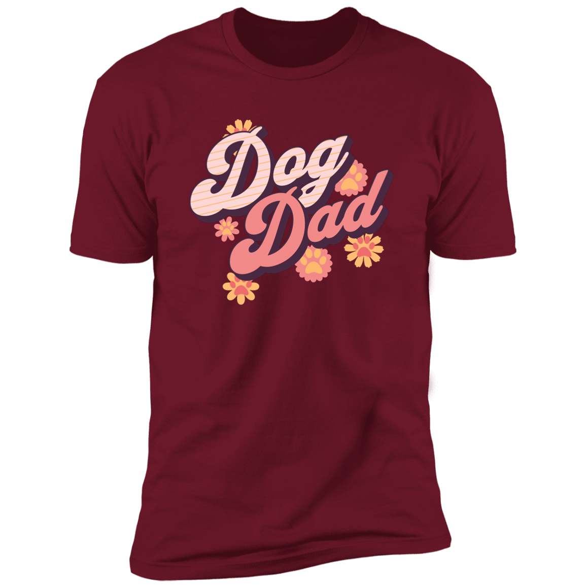 Retro Dog Dad t-shirt, Dog dad shirt, Dog T-shirt for humans, in cardinal red